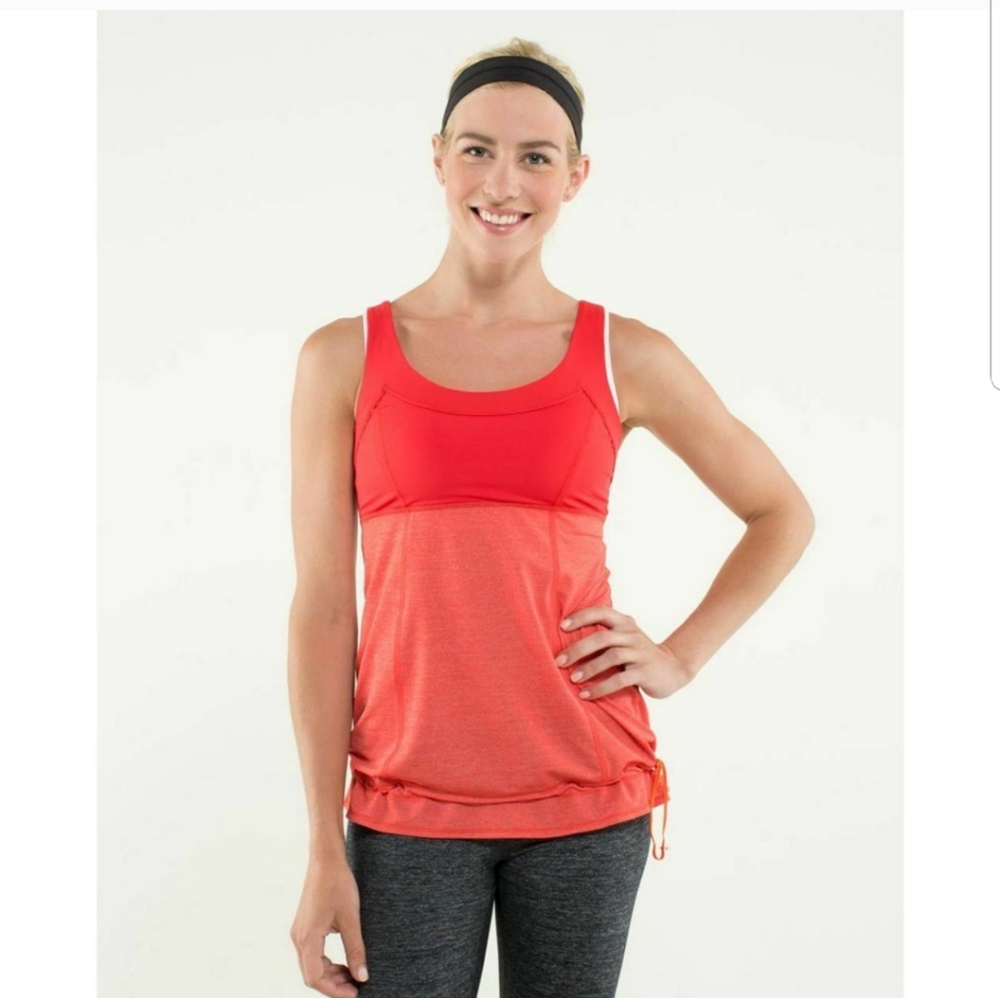 LULULEMON Tank Top Racerback Orange Red Color, SIZE L.